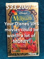 VHS tapes are seldom used anymore, but in collectors� eyes, they�ve become even more valuable. This is especially true with rare Disney VHS tapes, which can often draw in tens of thousands of dollars for unopened or Black Diamond versions of famous films. The Black Diamond label was bestowed on certain Disney classics, and they are viewed as true Disney treasures.